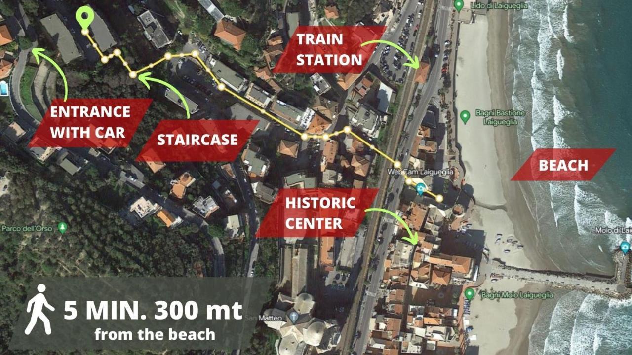 Vista Mare & 300Mt Da Spiaggia Con Freeparking E Ac Laigueglia Luaran gambar